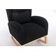 preview thumbnail 36 of 98, Teddy Fabric Upholstered Rocking Armchair with Solid Wood Frame & Legs, Cozy Ergonomic Lounge Chair with Soft Cushioning