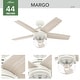 preview thumbnail 4 of 16, Hunter Margo Ceiling Fan w/ LED Light Kit, Handheld Remote - Transitional, Bohemian