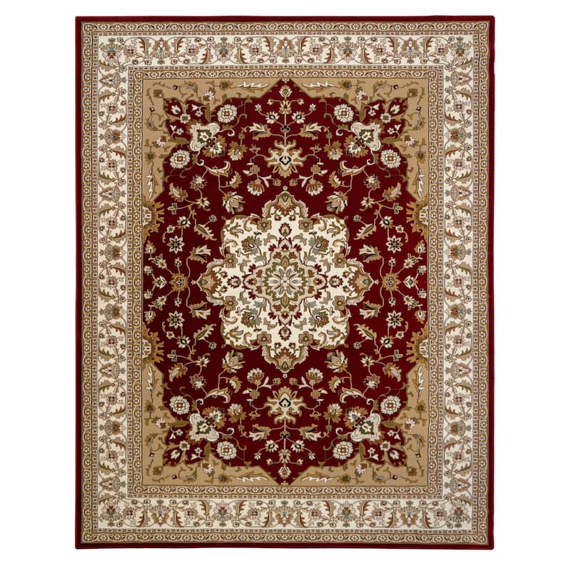 Gertmenian Majestic Chilton Red Traditional Border Oriental Area Rug - 8'9"x13'1"
