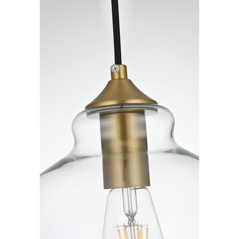 1-light 8-inch Pendant Light w/ Clear Glass Shade