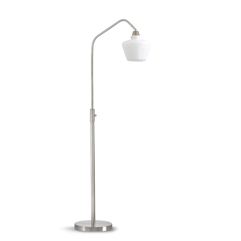 Midtown One Light Glass Shade 66"H Dimmable LED Floor Lamp with Vintage LED Bulb