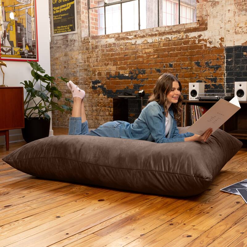 Jaxx 5.5' Huge Bean Bag Floor Pillow and Lounger for Adults - Microsuede