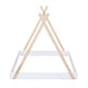 preview thumbnail 12 of 14, Full Size Tent Floor Bed with Triangle Structure, Black+Brown