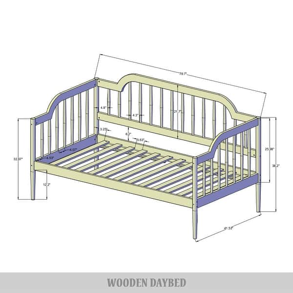 CraftPorch Minimalist Wooden Twin Daybed