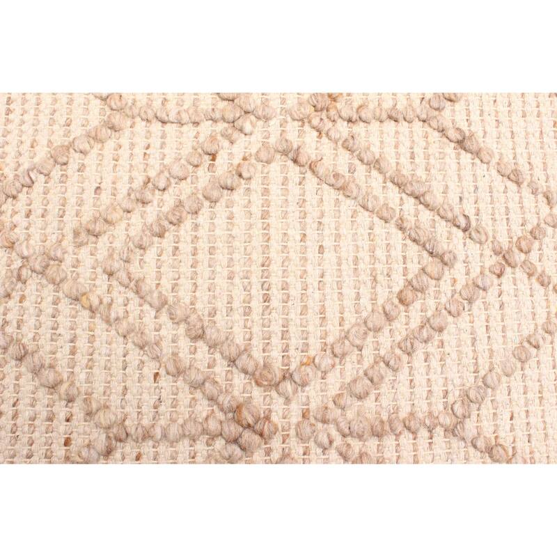 ECARPETGALLERY Braid weave Sienna Tan Wool Rug - 5'1 x 7'6