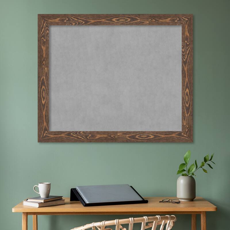 Amanti Art Bridge Brown Framed Magnetic Board
