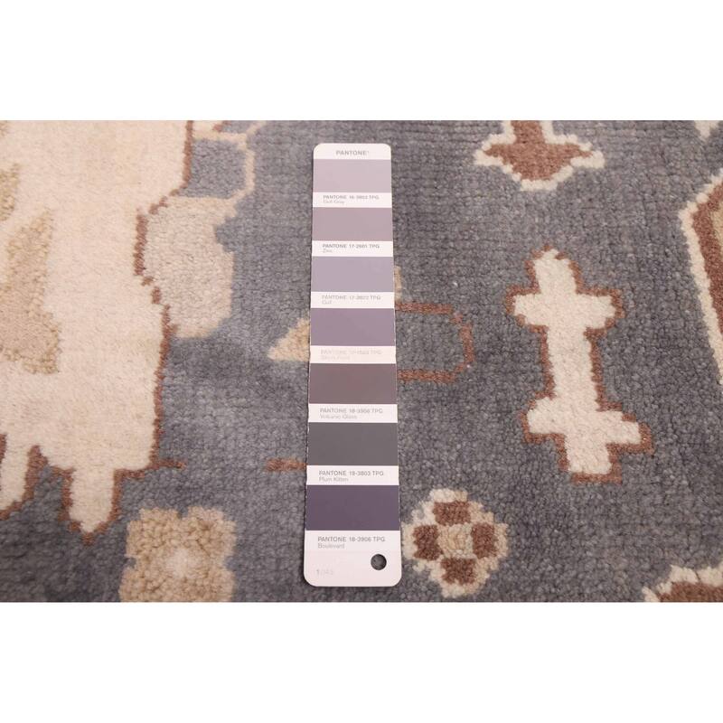 ECARPETGALLERY Hand-knotted Royal Oushak Dark Grey Wool Rug - 8'2 x 10'0