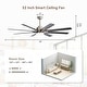 preview thumbnail 122 of 128, Sofucor 52/66/72/76/84Inch Large Ceiling Fan with Dimmable LED Light ,Remote&APP Control,8 Blades for Large Living Room,Porch