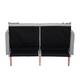LUXMOD Futon Sleeper Sofa With 2 Pillows Fabric