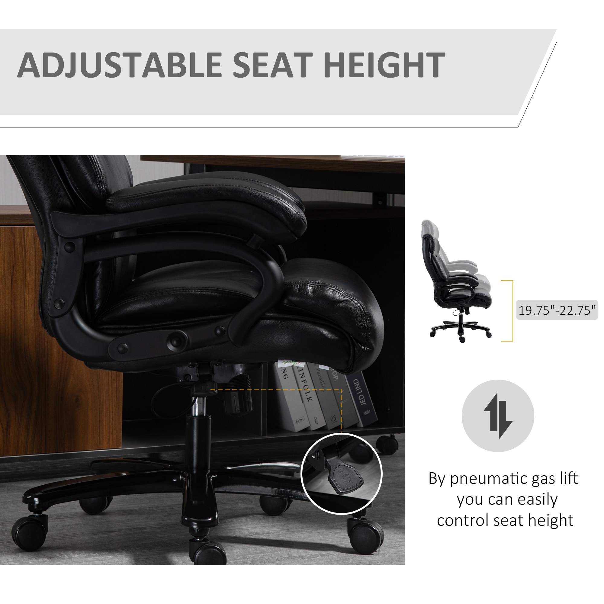 Vinsetto High Back Home Office Chair Adjustable Swivel Executive
