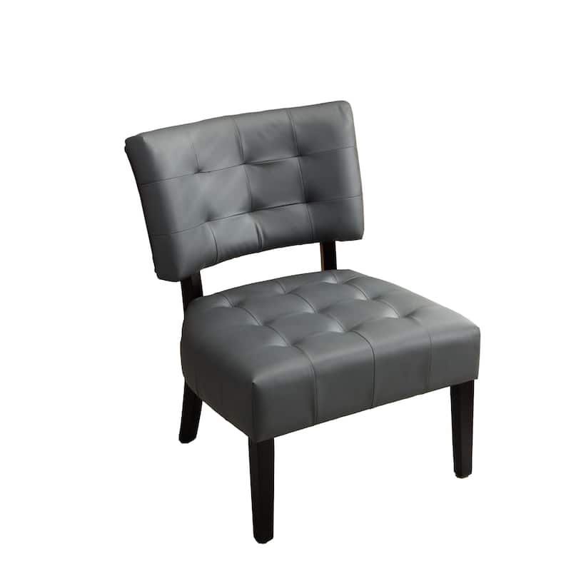 Gray 31" Button Tufted Accent Chair