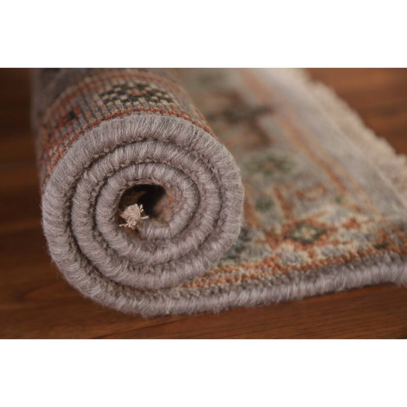 Heriz Serapi Oriental Rug Handmade Orange Wool Carpet - 2'0"x 3'0"