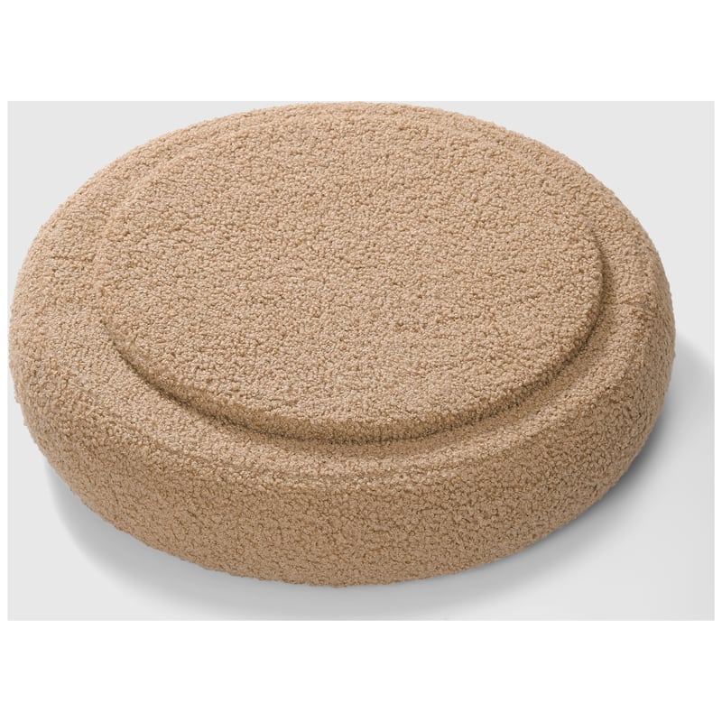 Bayville 16" Tall Sherpa Round Ottoman With Storage