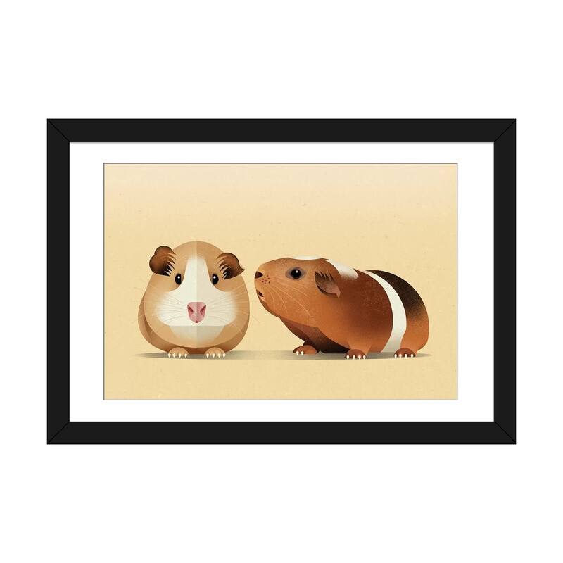 iCanvas "Guinea Pig" by Dieter Braun - Black - 24x32x1