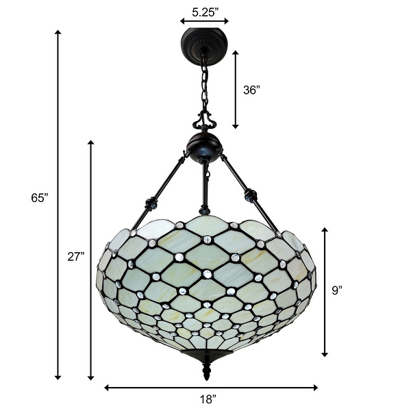 Black and white tiffany ceiling light top