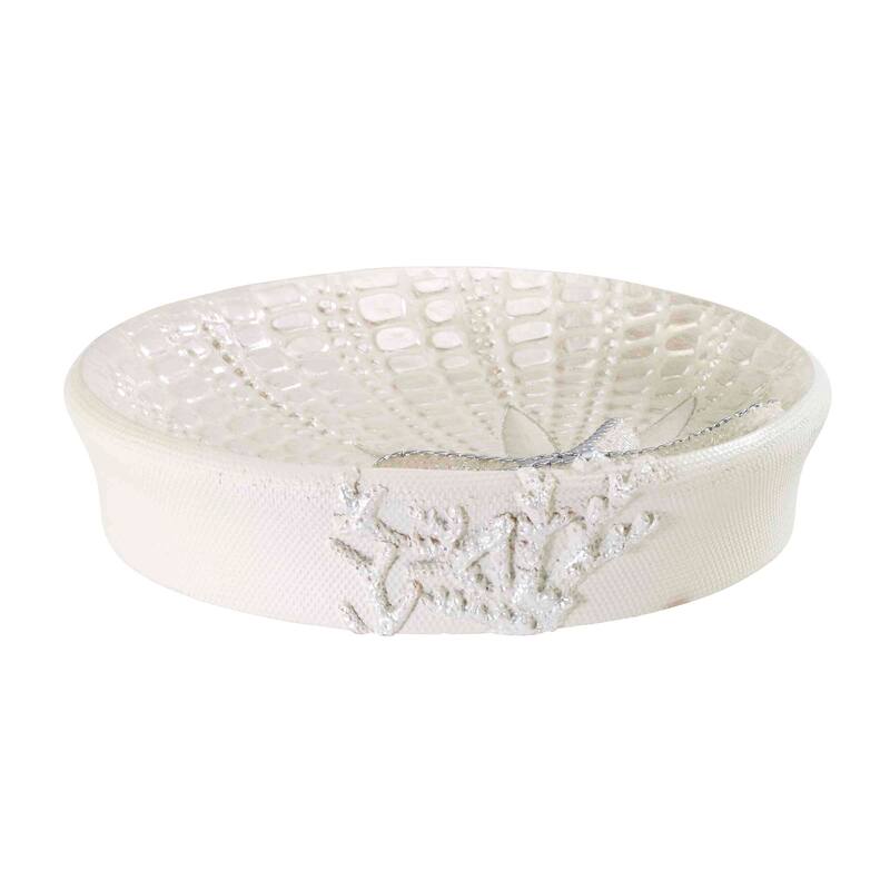 Avanti Linens Sequin Shells Soap Dish - Ivory - Soap Dish