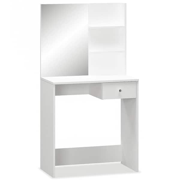 slide 2 of 10, vidaXL Dressing Table Makeup Table Vanity Table with Drawers Engineered Wood