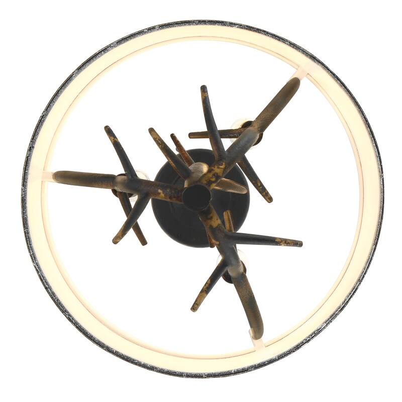 Wry Lighting Arboreal 3-light Pendant in Antique Black Iron