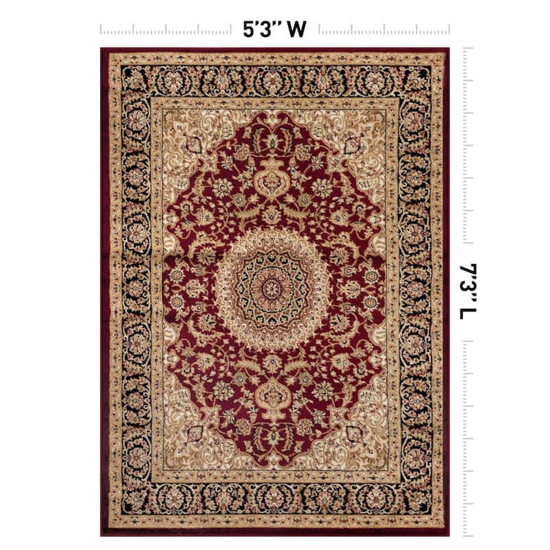 World Rug Gallery Traditional Oriental Medallion Area Rug