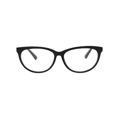 McQ Alexander McQueen Cat Eye-Frame Acetate Optical Frames, Transparent Lens, Shiny Black Frame