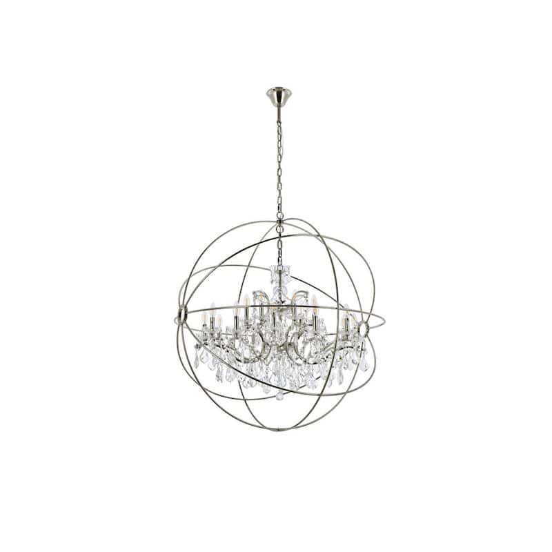 Somette Durham Collection Polished Nickel Gyro Pendant Lamp