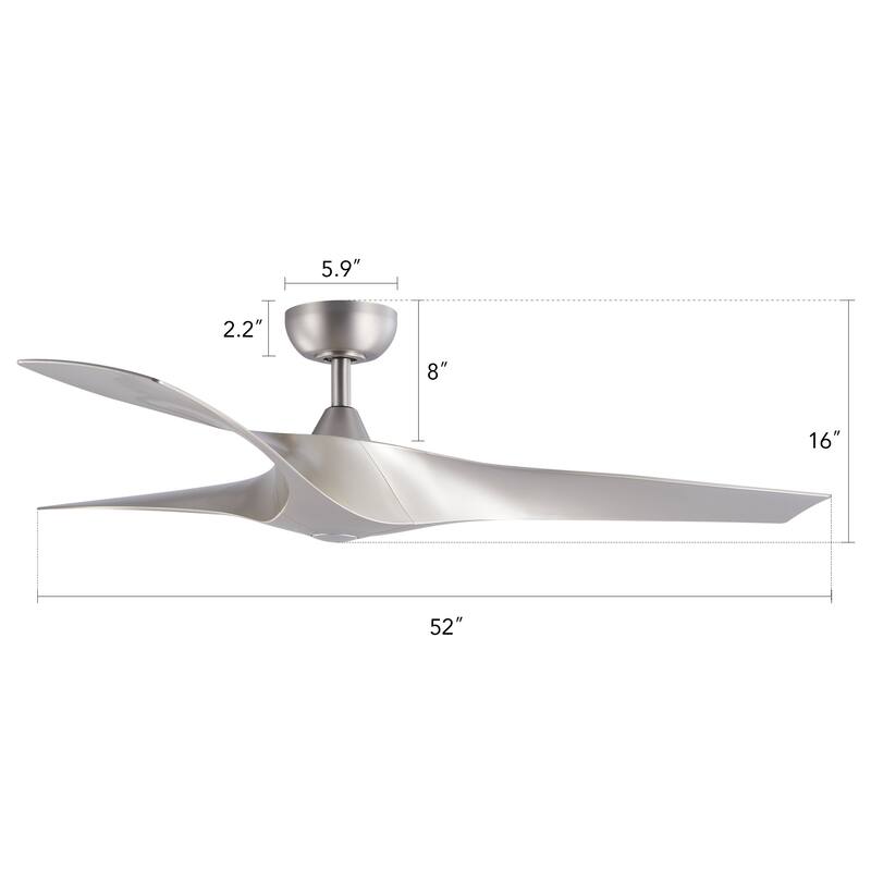 CO-Z 52-inch Modern Propeller Ceiling Fan with Remote
