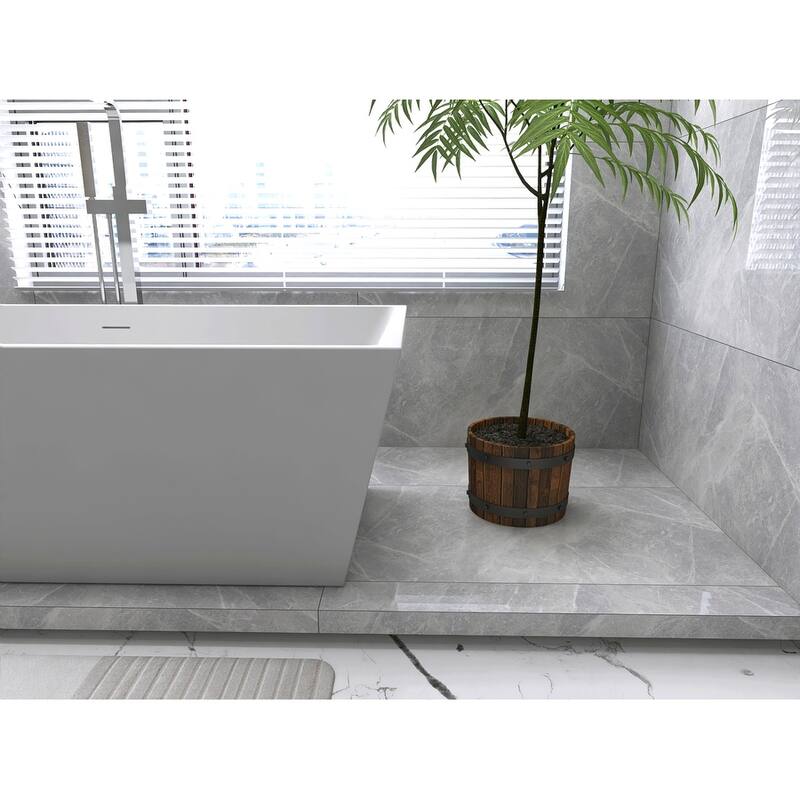 Timothy Soaking Rectangular Bathtub in Glossy White