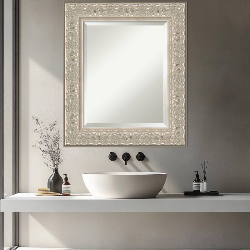Luxe Beveled Framed Bathroom Vanity Wall Mirror