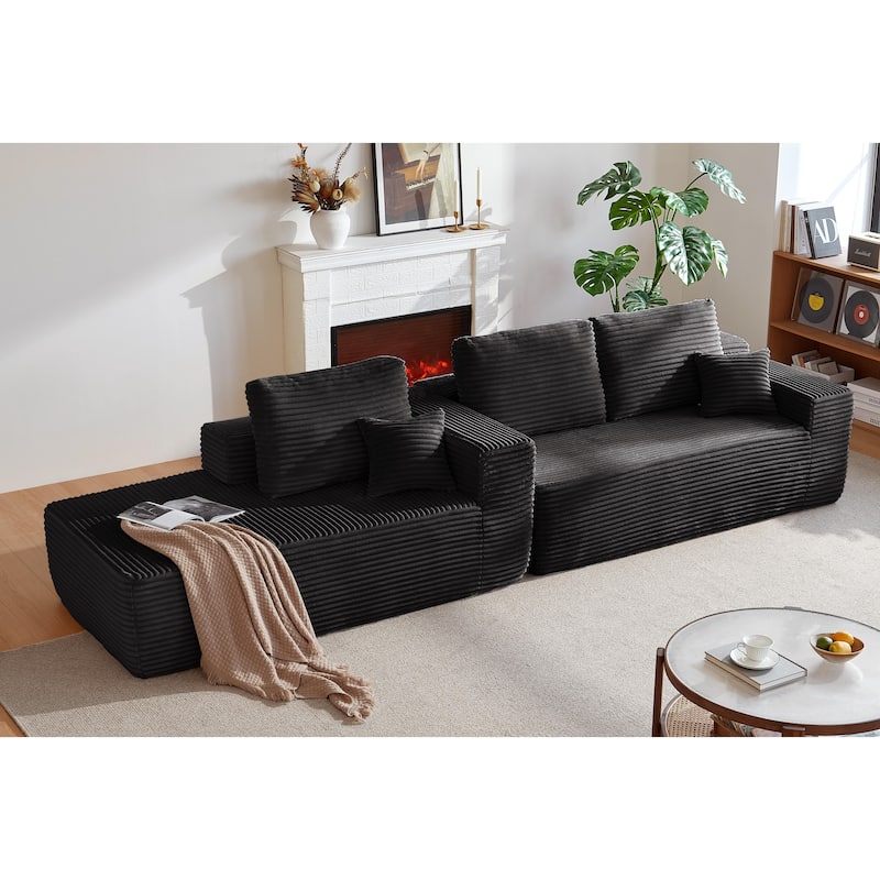 105" Cloud Sectional Couch with L-Shape Chaise,Modern Modular Sofa with Deep Seat, Upholstered Couches