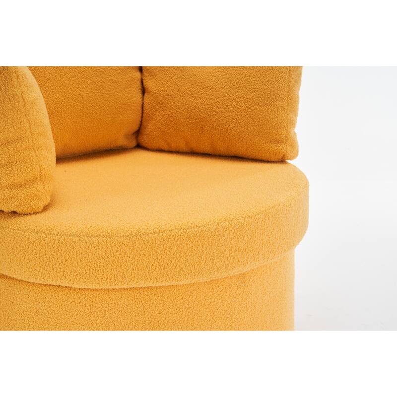 31.5" Swivel Barrel Chair with Storage