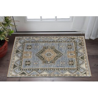 Rectangle Traditional Style Oriental Area Rug - 36' X '24' X '0.4 - Bed ...