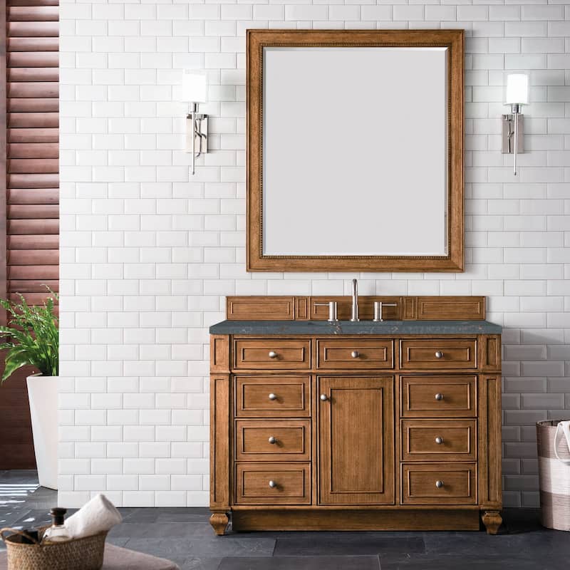 James Martin Vanities 157-V48-3PBL Bristol 48" Single Basin Walnut