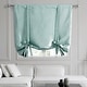 preview thumbnail 1 of 53, Exclusive Fabrics Faux Silk Taffeta Tie-Up Window Shade (1 Panel) 46 X 63 - Robin's Egg