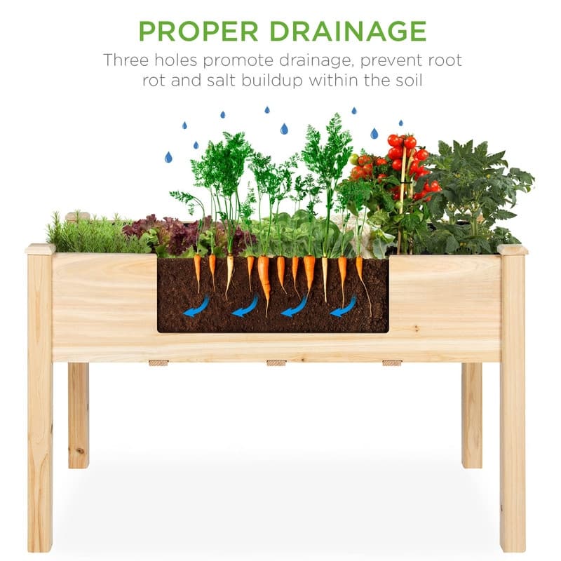 Raised Garden Bed - 48"D x 24"W x 30"H