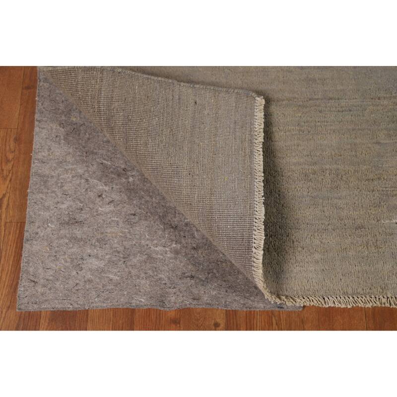 Gabbeh Modern Area Rug Hand-Knotted Stripe Wool Carpet - 6'7"x 9'3"