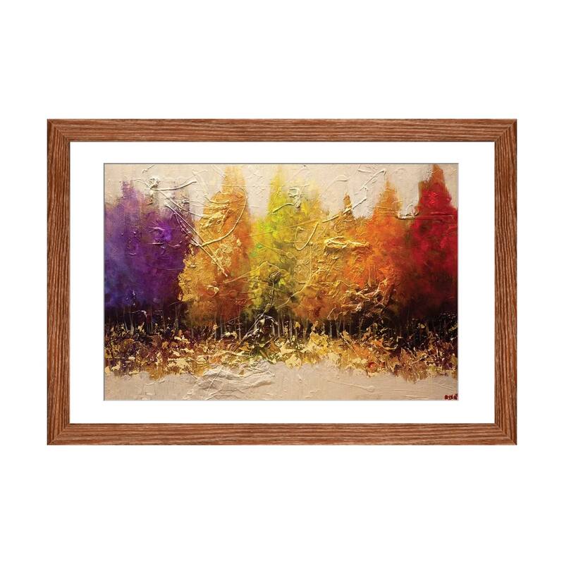 iCanvas "Five Seasons" by Osnat Tzadok - Walnut - 16x24x1