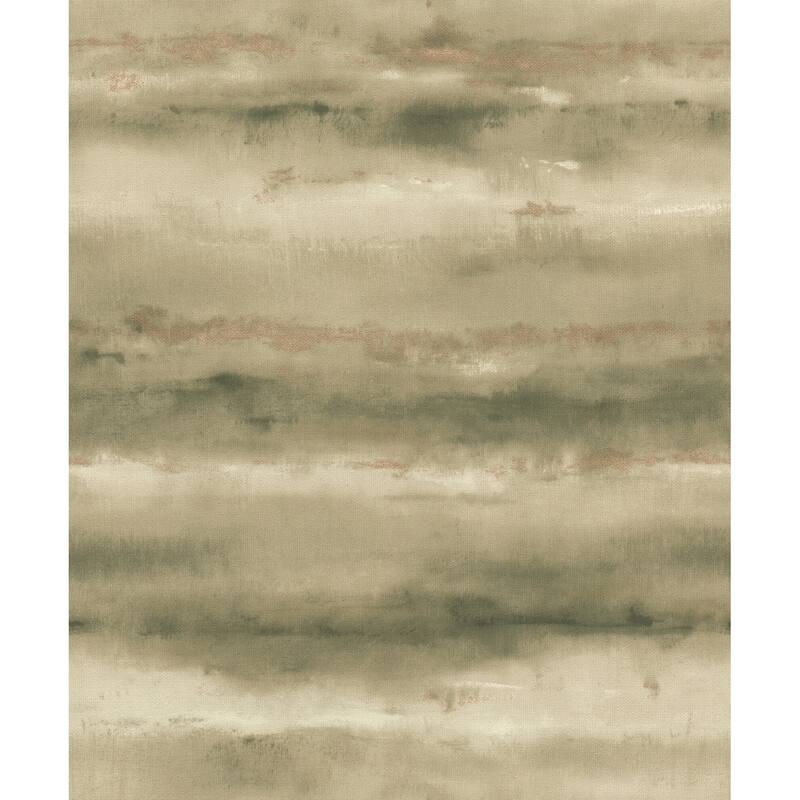 A-Street Prints Ayla Green Abstract Stripe Wallpaper