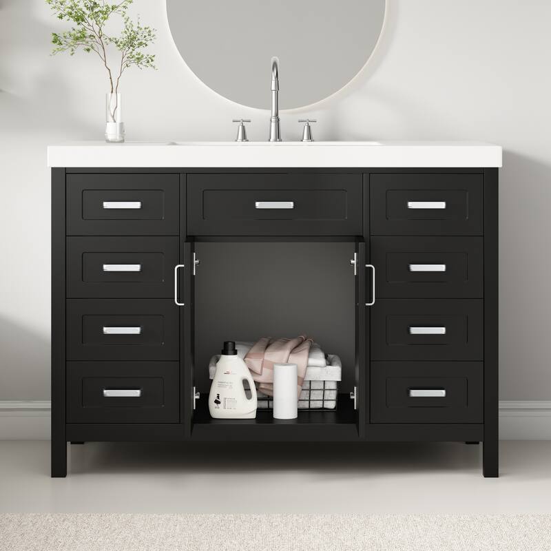 Christopher Knight Home - Susan Classic Wood Bathroom Vanity with Sink and Soft-Close Storage