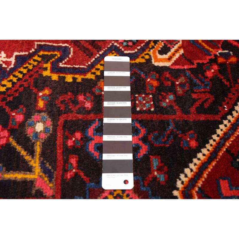 ECARPETGALLERY Hand-knotted Anatolian Vintage Black, Dark Red Wool Rug - 3'11 x 6'7