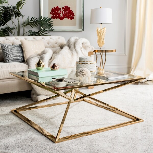 SAFAVIEH Couture High Line Collection Zara Stainless Steel Console