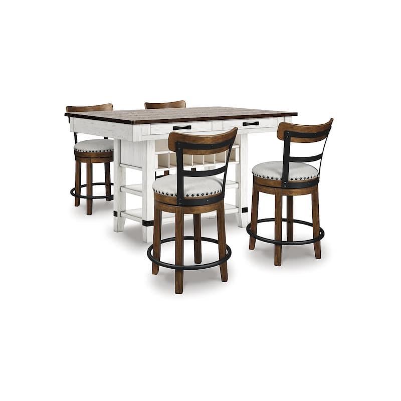 Signature Design by Ashley Valebeck Brown/White 5-Piece Dining Package