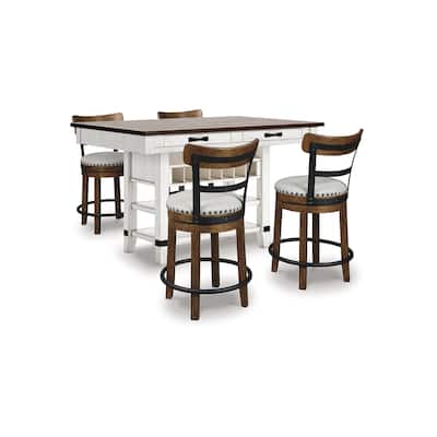 Signature Design by Ashley Valebeck Brown/White 5-Piece Dining Package