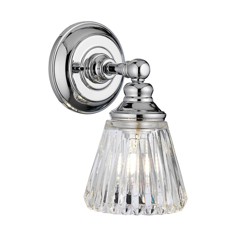 Keynes 1 Light Bath Light in Polished Chrome - 5.25 x 6.5 x 10