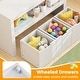 preview thumbnail 11 of 42, Costway Storage Cabinet 3 Drawer Chest w/Wheels Large Storage Cube - See Details