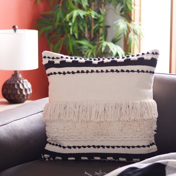 Black tassel pillow store
