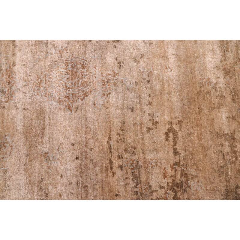 ECARPETGALLERY Hand-knotted Legacy Tan Silk Rug - 6'0 x 9'7