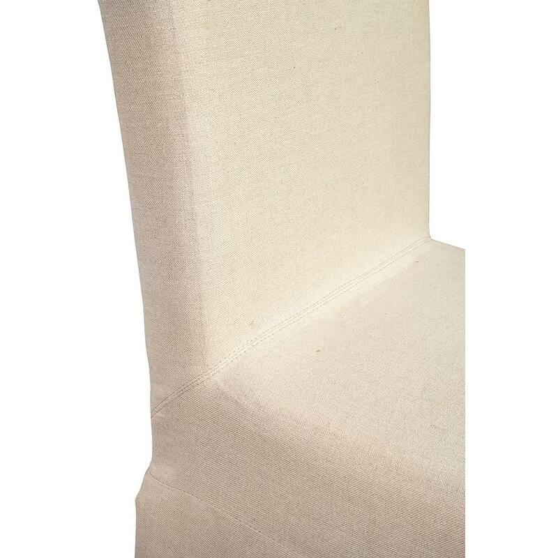 Furniture Classics Fabric Linen Slip Covered Parsons Chair