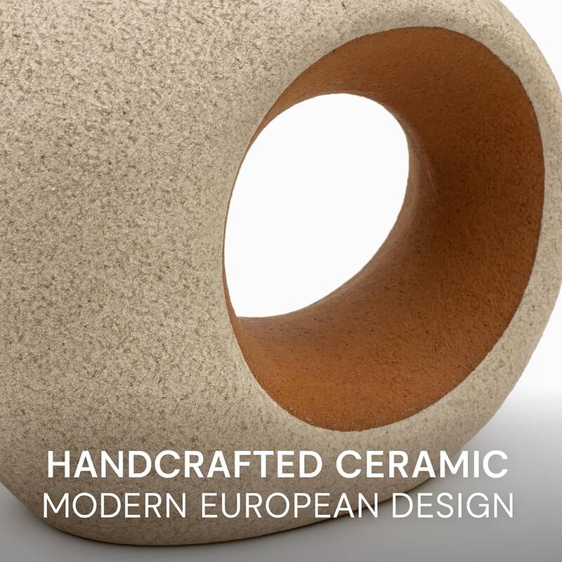 Aria Home Brown Ancient Elegance Ceramic Vases Decorative Set of 2