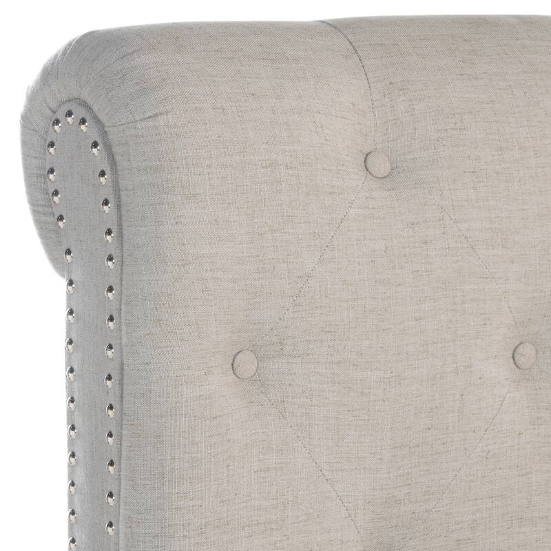SAFAVIEH Kathie Upholstered Tufted Rolled Back Bed