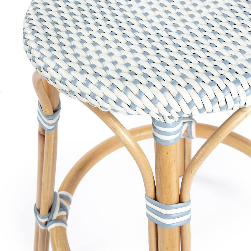 Tobias 24" Rattan Round Counter Stool